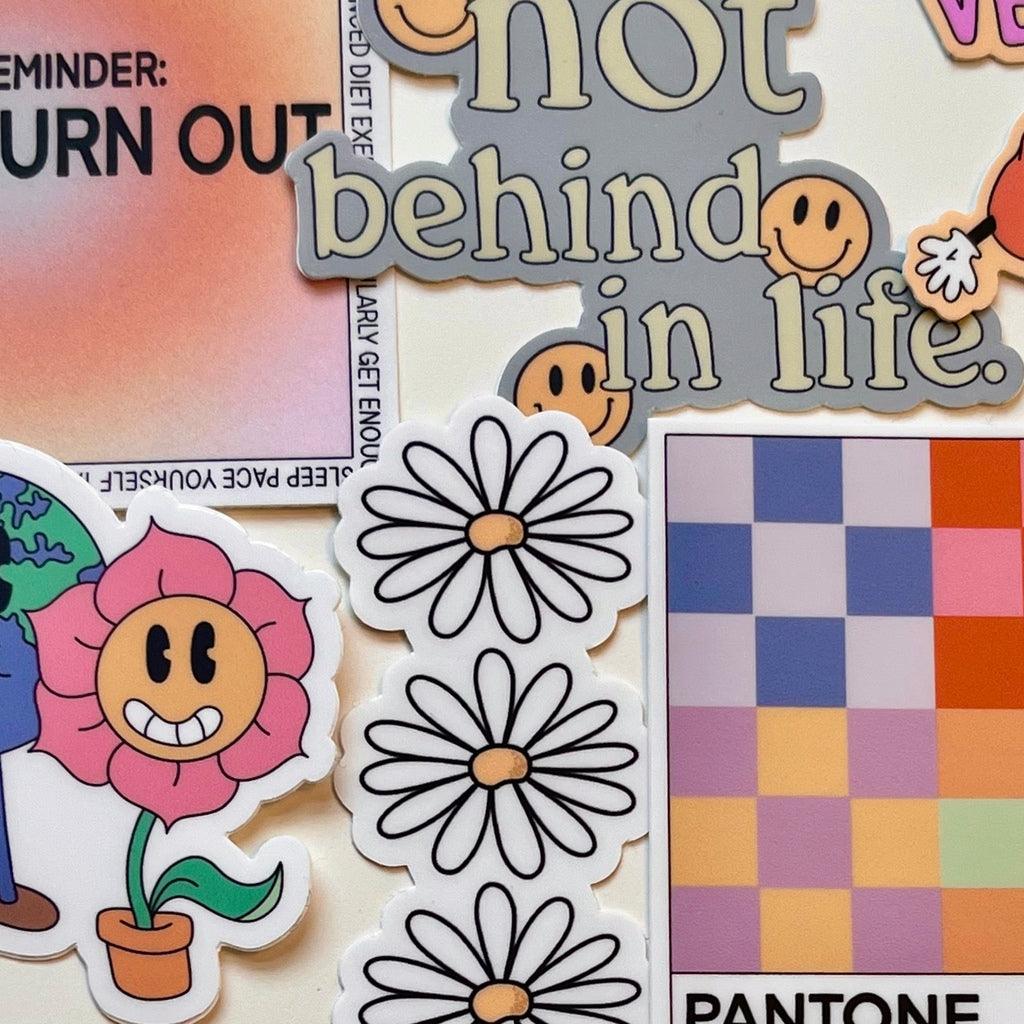 Checkered Pantone Vinyl Sticker Collage