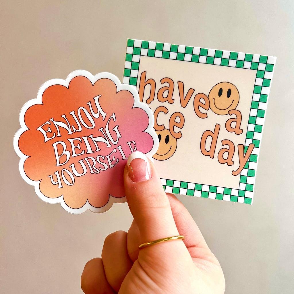Enjoy Being Yourself Vinyl Sticker Combo