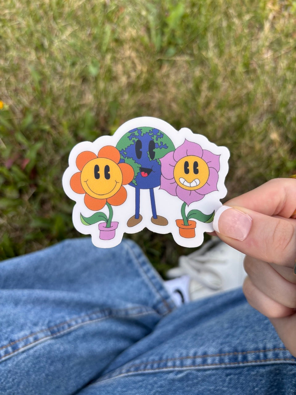 Earth & Flowers Sticker