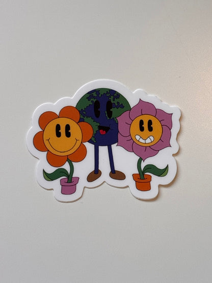 Earth & Flowers Sticker