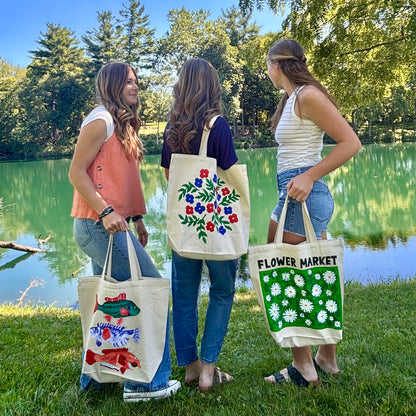 Flower Market Tote Bag