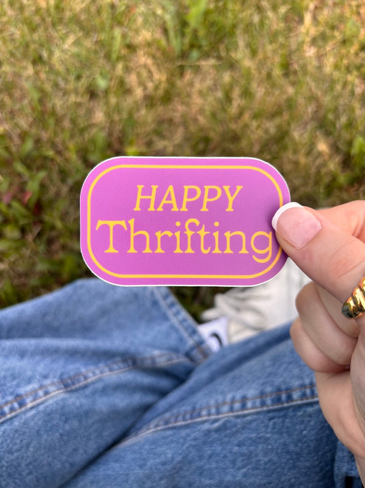 Happy Thrifting Sticker