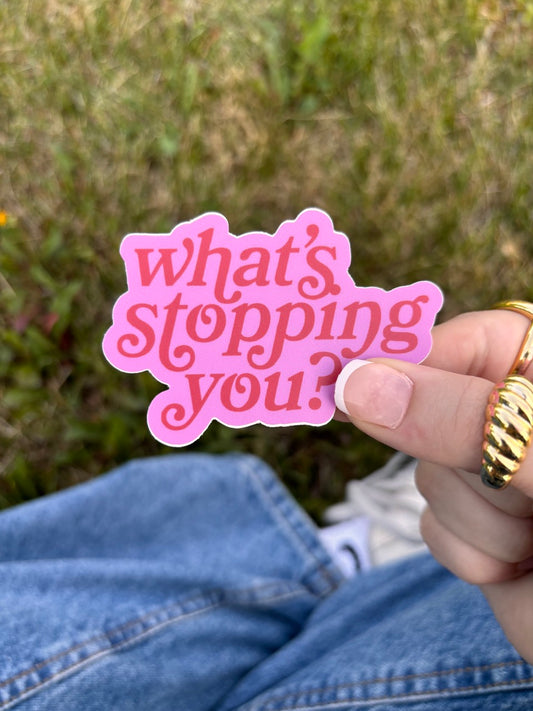 What's Stopping You Sticker