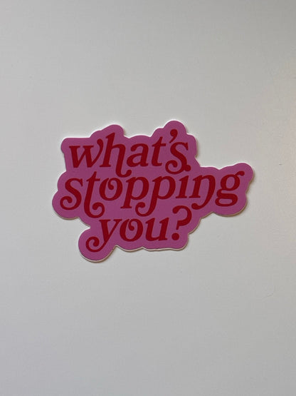 What's Stopping You Sticker