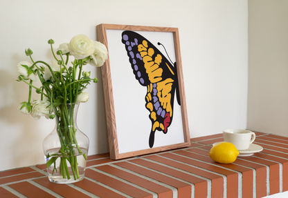 Yellow Butterfly Printable Wall Art