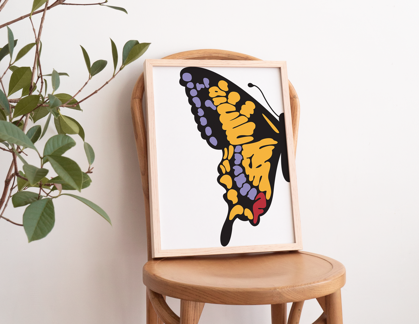 Yellow Butterfly Printable Wall Art