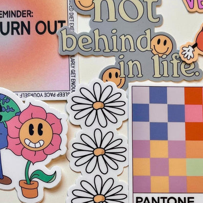 Checkered Pantone Vinyl Sticker Collage