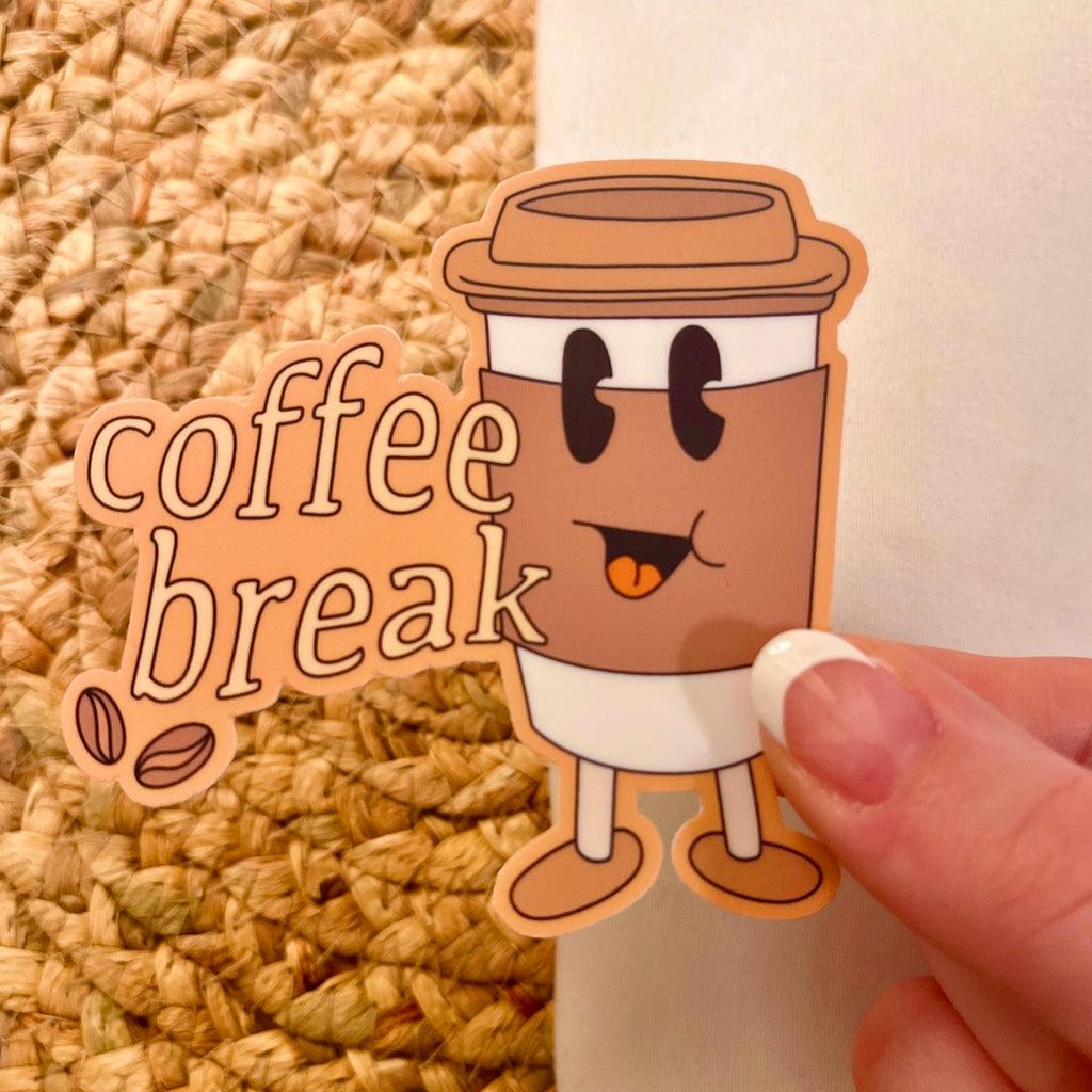 Coffee Break Die Cut Sticker