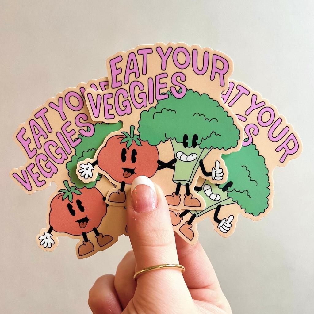 Eat Your Veggies Mini Puffy Stickers